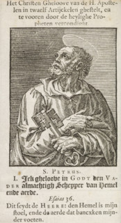 St. Peter, Apostle Peter, Christ, Mary and the twelve apostles, print, album page, book