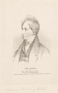 The author of fifty years' recollections of an old bookseller, Portrait of bookseller William West,