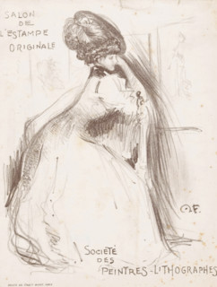 Invitation to an exhibition of work by Henri Fantin Latour at the Grand Palais, print, invitation,