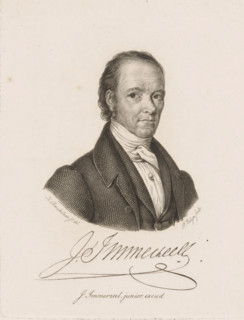Portrait of Johannes Immerzeel, print, Portrait of the publisher Johannes Immerzeel. His signature