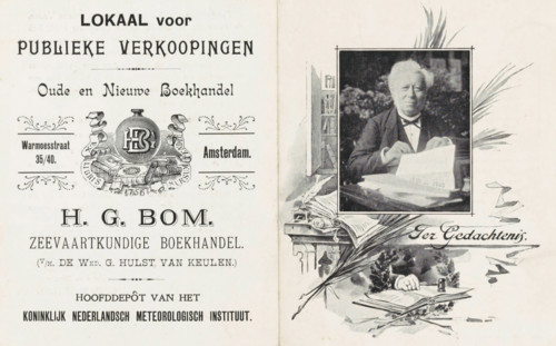 Portrait of Hendricus Gerardus Bom, print, Portrait of bookseller, publisher, and auctioneer