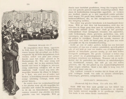 Auction at Frederik Muller and Co., print, book illustration, In the foreground a reading man,