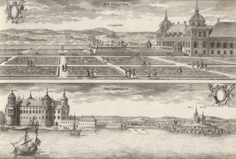 Arx Eskilstuna, Arx Gripsholm, View of Eskilstuna Castle and Gripsholm Castle, Suecia Antiqua et
