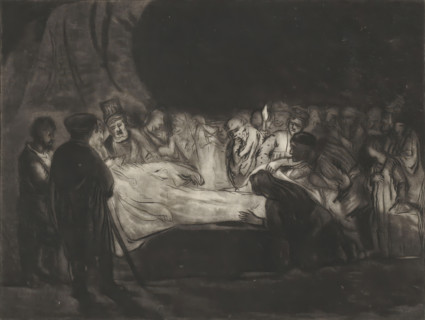 The Entombment of Christ, print, album page, printmaker: William Baillie, after painting by