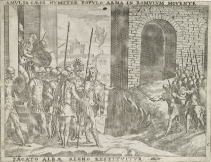 Numitor becomes ruler of Alba again, Amulio caeso Numitor, regno restituuitur, Life of Romulus and