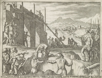 Sublato fratre Romulus, appellat Romam, Romulus builds a city and calls it Rome, Life of Romulus