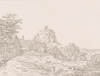 View of a castle near a city, Templates for Landscape Artists, Examples for the Landscape Artist,