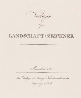 Title print for the second part of the print series 'Examples for the Landscape Artist', Examples