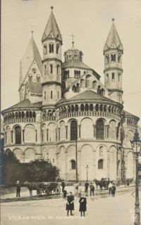 Köln an Rhein. St. Apostelkirche, View of the Apostle Church in Cologne, Bilder aus der Kunst aller