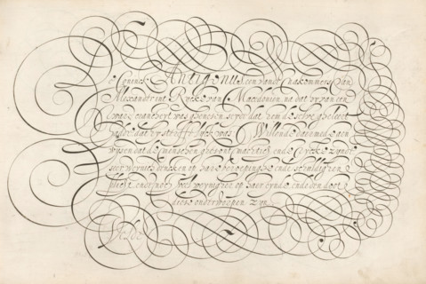 Writing example: The King Antigonus, Mirror of the Art of Writing, Literary Threat, print, album