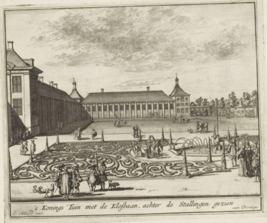 Swinging rink at Het Loo Palace, The King's Garden with the Swinging rink, seen from behind the