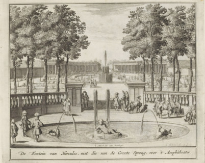 The Fountain of Hercules, with that of the Great Leap, in front of the Amphitheater, Fountain of