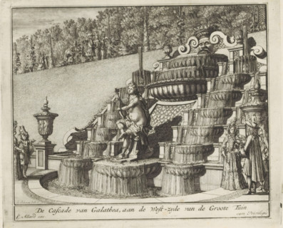Arion cascade in the garden of Het Loo Palace, The Cascade of Galathea, on the west side of the