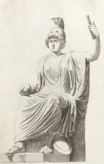 Statue of the goddess Roma, Galleria Giustiniana del Marchese Vincenzo Giustiniani I, print, album