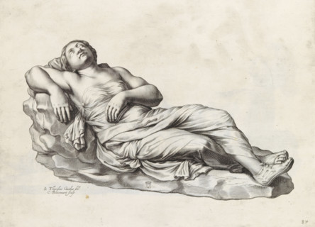 Sleeping woman, Galleria Giustiniana del Marchese Vincenzo Giustiniani I, print, album page, Series