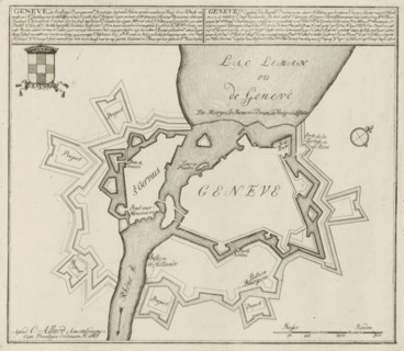 Map of Geneva, Geneva, the capital of the aforementioned Republics, Les Principales Forteresses &