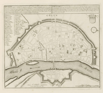 Cologne, (built 25 years before the Nativity of Christ) is an imperial free city, Map of Cologne,