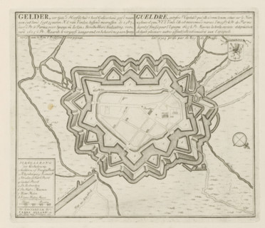 Map of Geldern, Gelder, formerly the capital of all Gelderland, passed to the King of Prussia in