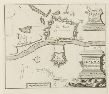 Map of the fortifications of Venlo, according to the accurate drawing sent to the Lords States