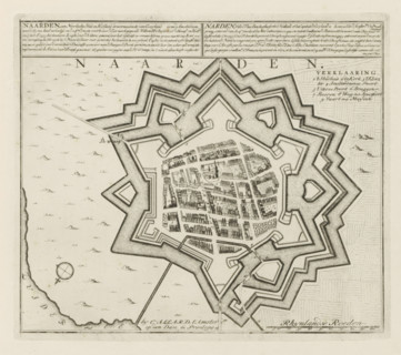 Map of Naarden, Naarden, a Dutch city in Holland, Les Principales Forteresses & Villes Fortes,