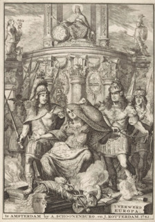 Title page for: Pieter Valckenier, 't Verwerd Europa, ofte Politijke en historische beschryvinge