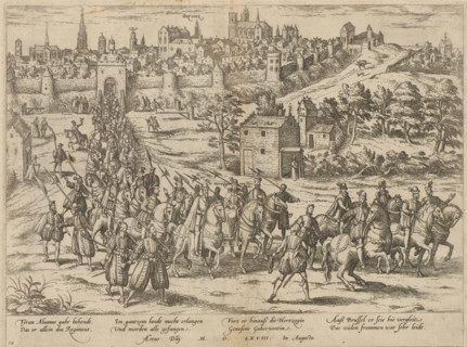 Margaretha van Parma departs from Brussels, 1567, Series 5: Dutch Events, 1566-1570, print, album