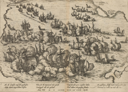 Victory over the Spanish fleet at Vlissingen, 1573, Series 6: Dutch Events, 1571-1576, print, album