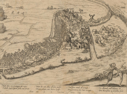 Battle of Jemmingen, 1568, Series 5: Dutch Events, 1566-1570, print, album page, July 21, 1568. The