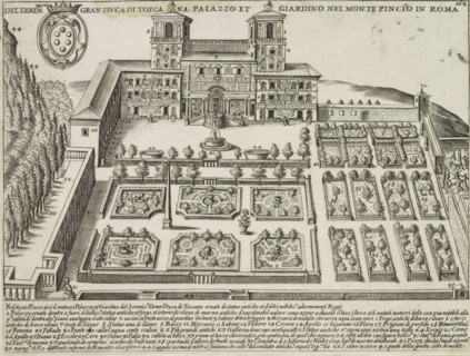 Del seren.mo Gran Duca di Toscana Palazzo et Giardino nel Monte Pincio in Roma, Villa Medici and