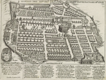 Giardino dell Illustrissimo Signore Ciriaco Mattei Posto nel Monte Celio, Gardens of the Villa