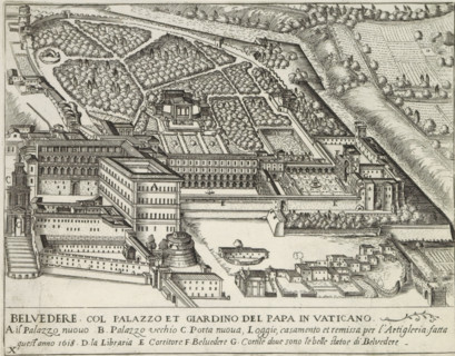 Apostolic Palace and Gardens in Vatican City, Belvedere col palazzo et giardino del Papa in