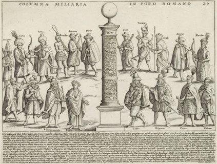 Milliarium Aureum at the Roman Forum in Rome, Columna Miliaria in Foro Romano, Ancient monuments,