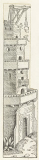 Construction of the Tower of Babel, Liber Chronicarum, print, album page, book illustration, The