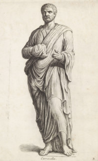Sculpture of Emperor Caracalla, Carracalla, print, album page, Series number, 2, 12, Classical