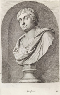 Bust of Faustina the Younger, Faustina, print, album page, Series number, 10, 12, Classical bust of