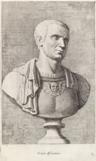 Bust of Scipio Africanus major, Scipio Africanus, print, album page, Series number, 11, 12,