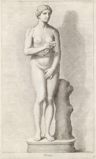 Venus, Sculpture of the Chaste Venus, print, album page, Series number, 3, 98, Classical sculpture