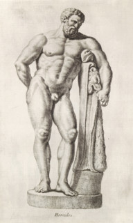 Sculpture of Hercules, Hercules, print, album page, Series number, 7, 98, Sculpture of Hercules