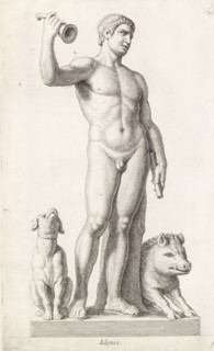 Sculpture of Adonis, Adonis, print, album page, Series number, 9, 98, Classical sculpture of Adonis