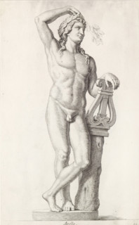 Apollo, Sculpture of Apollo, print, album page, Series number, 11, 98, Classical sculpture of