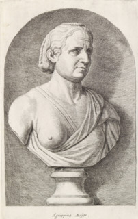 Bust of Agrippina the Elder, Agrippina Major, print, album page, Series number, 21, 98, Classical