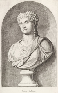 Poppea Sabina, Bust of Poppaea Sabina, print, album page, Series number, 22, 98, Classical bust of