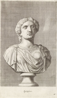 Agrippina, Bust of Agrippina the Younger, print, album page, Series number, 41, 98, Classical bust