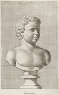 Germanicus, Bust of Germanicus, print, album page, Series number, 58, 98, Classical bust of a boy