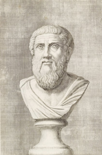 Bust of a bearded man, from the front, print, album page, Series number, 78, 98, with a series of