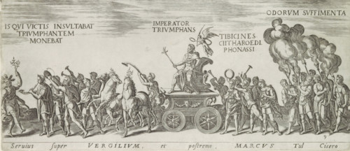 Servius super Vergilium, et postremo, Marcus tul Cicero, Triumph procession with the emperor on a
