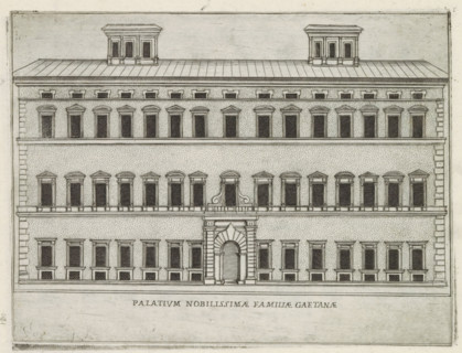 Façade of Palazzo Caetani in Rome, Palatium nobilissimae familiae Gaetanae, Famous buildings in