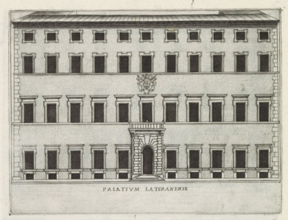Façade of the Lateran Palace in Rome, Palatium Lateranense, Famous buildings in Rome and beyond,