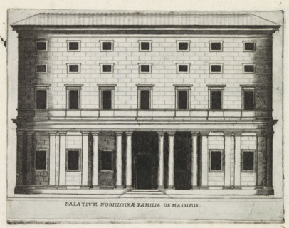 Façade of Palazzo Massimo alle Colonne in Rome, Palatium Nobilissimae familiae de Massimis, Famous