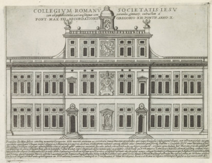 Collegium Romanu societatis Iesu, Façade of the Collegio Romano in Rome, Famous buildings in Rome